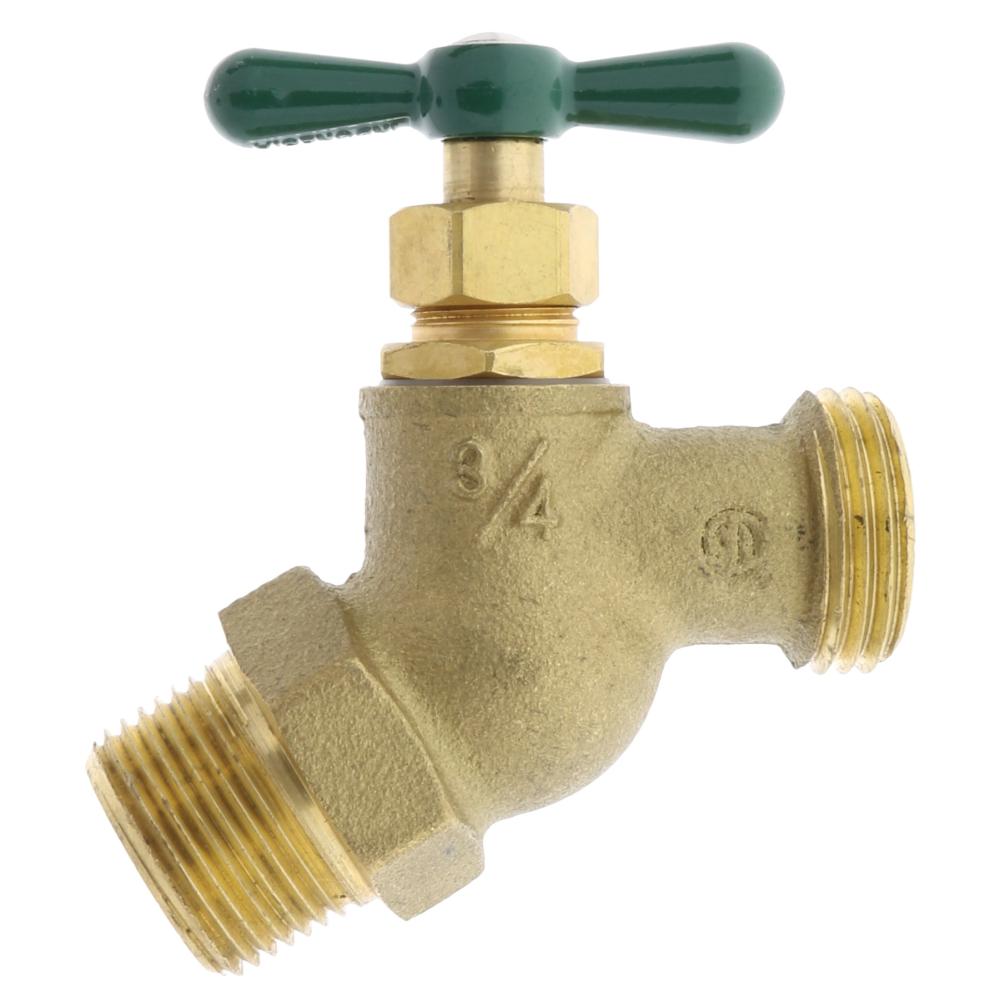 Aqualine mpt x mht brass hose bibb (lead free) - size : 3/4